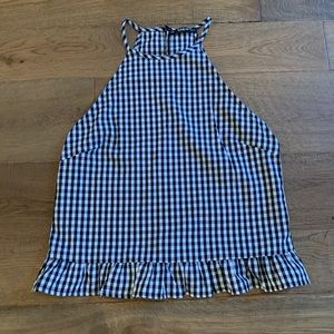 SHEIN Gingham High Neck Tank